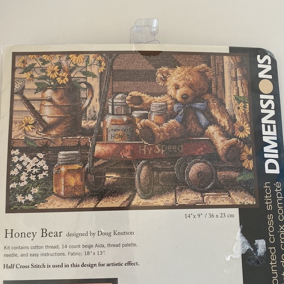 Dimensions Honey Bear Cross Stitch - Picture 2 of 5